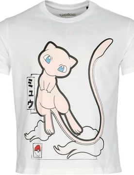 Gaming T-Shirt - Mew - S bis XXL - für Damen - Größe M - weiß - Frauen - female - Pokémon - FashionsVida