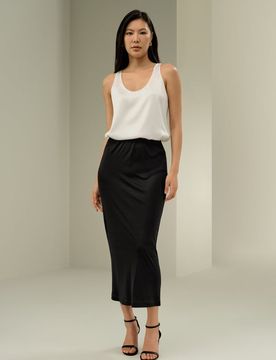 Gonne Seta Femmina Elegant Jersey Di Seta Ecologico E Non Tossico Traspirante, Ipoallergenico 46