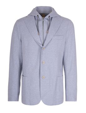 Eleventy Hooded Cotton Jacket