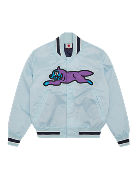 Running Dog Satin Bomber Jacket - Ice