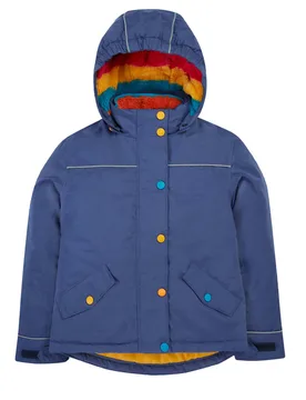 In-1 Hooded Fleece Lined Raincoat (1-10 Yrs) Navy unisex - Frugi - FashionsVida