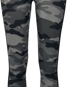 Camouflage/Flecktarn Leggings - Ladies Camo Stripe Leggings - XS bis XXL - für Damen - Größe M - darkcamo/schwarz - Frauen - female