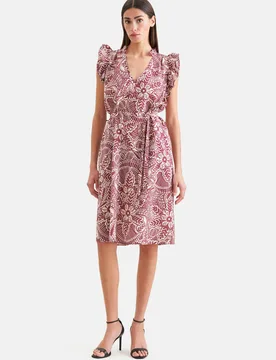 Verspieltes Kleid mit Rüschen Rosa/Pink 44 - Seidensticker - FashionsVida