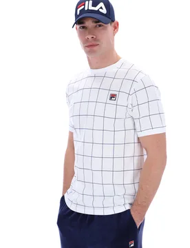 Benton Checked Ringed T-Shirt - XS - FILA - FashionsVida