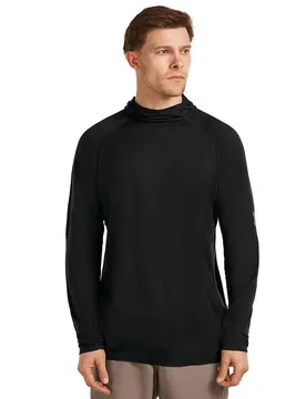 Merinofine™ Ace Upf Hoodie Black L Men - Icebreaker - FashionsVida