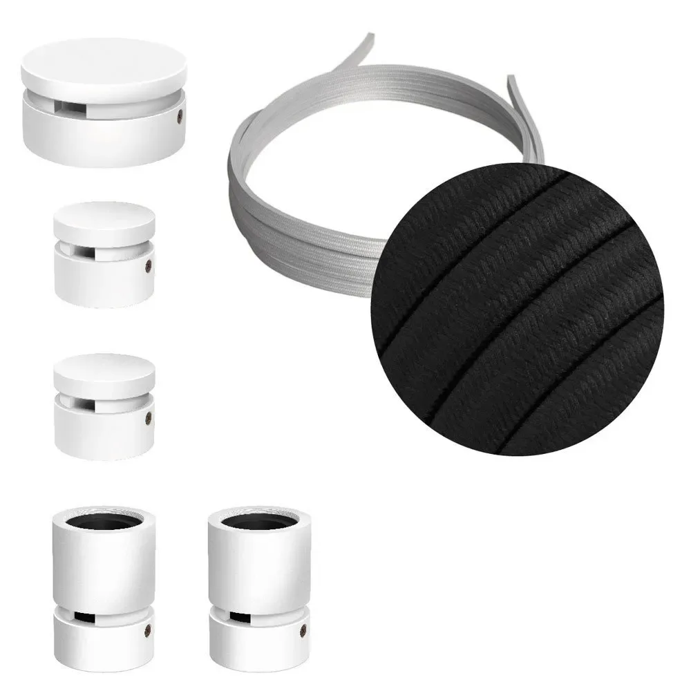 Cables Kit D´éclairage Wiggle Filé System Cm04 5 M 5 Unités White / Black One Size - Creative - FashionsVida