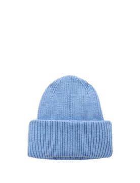 Bonnet côtelé en laine mélangée