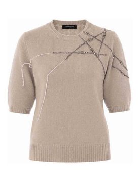 T-shirt lavorata a maglia