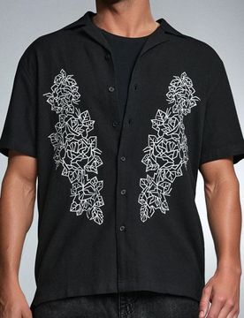Sinsay - Camicia in viscosa - nero