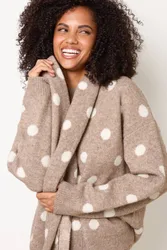 Women's Light Brown Long Sleeve Slip On Round Neck Jumper Size: Small/Medium - Light Brown - Size: S/M