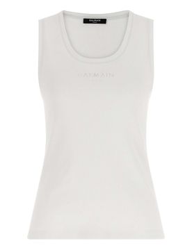Balmain Canotta con ricamo logo