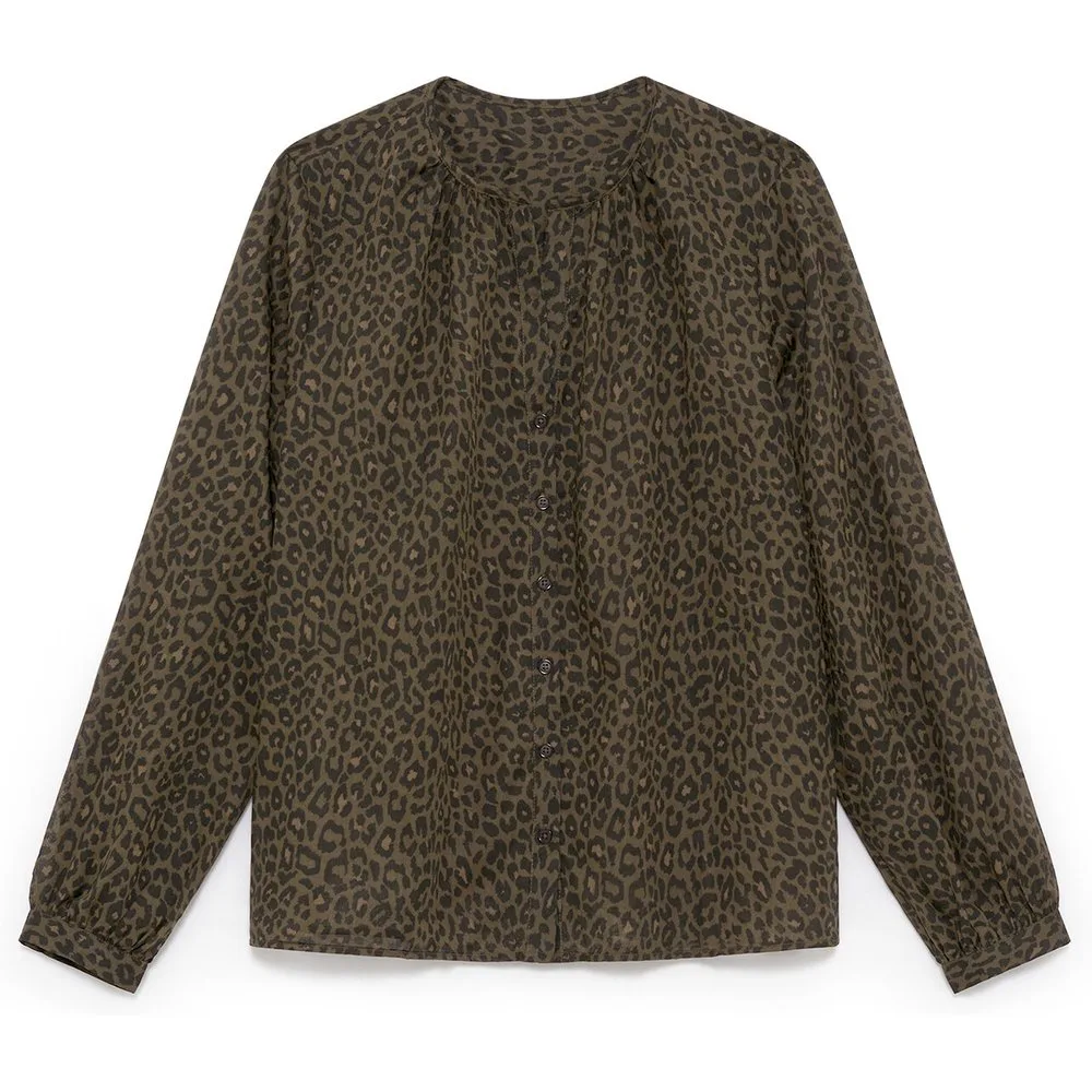 Camisa de mujer de mujer con estampado floral y cuello mao - Caroll - FashionsVida