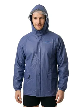 Rubberized Pvc Jacket Light Blue M Men - Expert Predator - FashionsVida