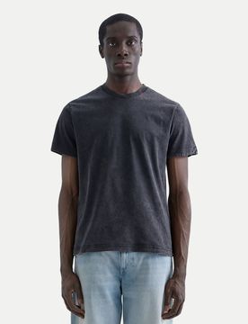 T-Shirt mit Wascheffekt Schwarz S