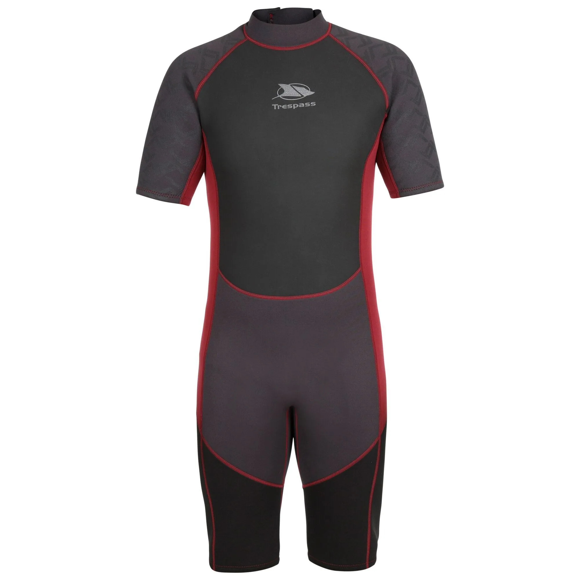 Mens Argon Wetsuit (Black/red) Neoprene - Size Large - Trespass - FashionsVida