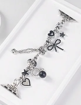Pieza Correa de reloj con colgante de gato negro para uso diario y de fiesta de mujer, compatible con correas de de 38/40/41/42/44/45/46/49mm, reempla - Shein - FashionsVida