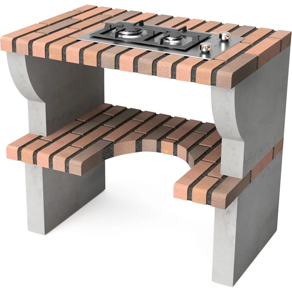 Modulo Bancada Palermo Hornillo Gas Ladrillo - Movelar - FashionsVida