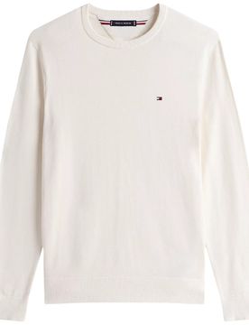 Pullover Avorio Cotone - Maglioncino Regular Fit