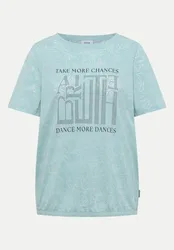 T-Shirt mit Schriftzug Blau XL