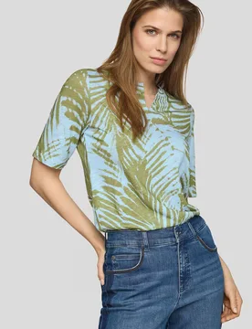 Shirt Farn-Druck - Hellblau - female - Size: 38 - RABE - FashionsVida