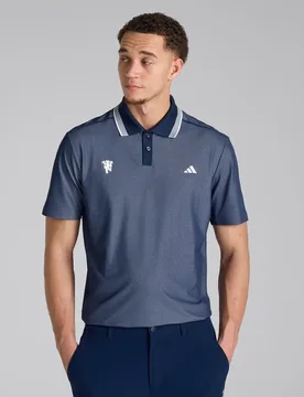 Manchester United x Ultimate365 Tour Pique Polo Shirt Navy XS - Adidas - FashionsVida