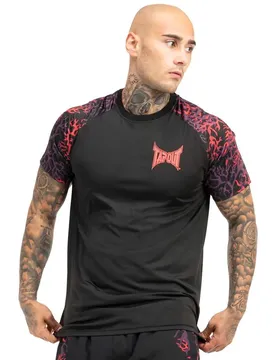 T-shirt à Manches Courtes Taproot Black / Red / Aubergine 2XL
