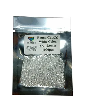 White Cubic Zirconia Stone 1000pcs/Lot 5A Quality 0.8~3.0mm Round Brillant Cut Various Color Loose CZ Synthetic Gems For Jewelry - Aliexpress - FashionsVida