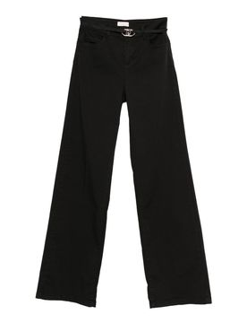 Jeans neri a vita alta con cintura