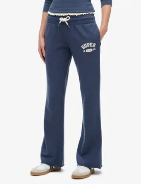 Superdry Damen Athletic Essentials Flare-jogginghose mit Tiefem Bund Navy - Größe: 34 - 54.99 - FashionsVida