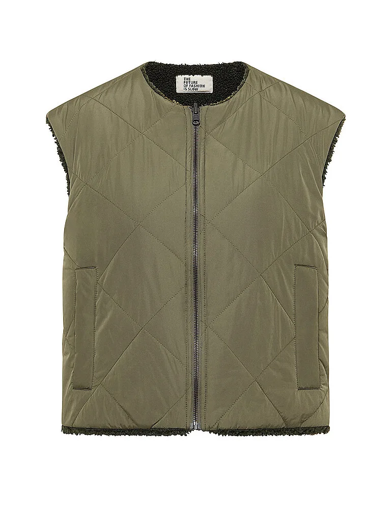 Gilet réversible DEDDY vert foncé 36 - LANIUS - FashionsVida