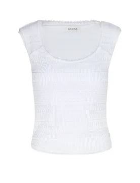 Guess Top ELISABETTE bianco M - Guess - FashionsVida