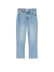 Jeans Straight Fit 7/8 azul claro 26/L34