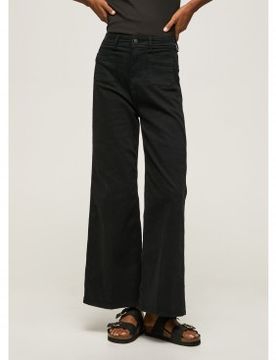 Para mujer. PL211615 Pantalón Campana (27/26), Casual, Algodón Orgánico, Sostenible