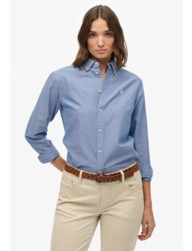 Para mujer. W4010565A Camisa Slim Oxford (S), Casual, Algodón, Clásico, Manga larga