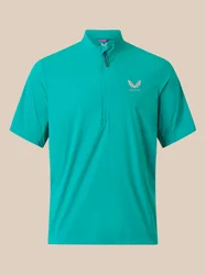 Men's Movement Short Sleeve Quarter Zip Top - Green Teal L male