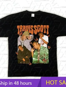 Vintage Travis Rap Scotts Shirt Merch Pure Cotton T-shirt Clothing Humor Tee Summer Men Women Short Sleeve Casual Streetwea - Aliexpress - FashionsVida