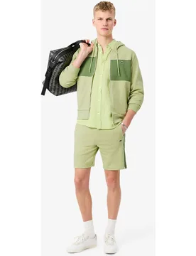 Pantalones cortos de hombre de felpa de corte regular con bloques - Lacoste - FashionsVida