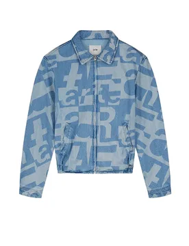 Giubbotto Jeans Uomo Denim Allover Jacket Raw Denim - Arte - FashionsVida