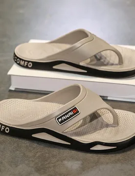 Zapatillas gruesas de verano para mujer para exteriores en la playa, sandalias antideslizantes y suaves de moda con punta abierta y sensación de como - Shein - FashionsVida