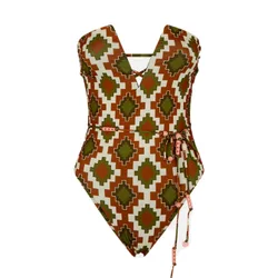 Monokini Fantasia Verde/marrone MF23-0372X1