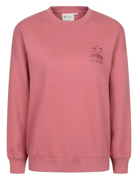 Lake District Womens Graphic Sweatshirt - Pink - Pink - Size: 8 - Mountain Warehouse - FashionsVida
