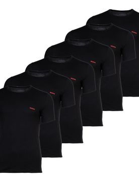 HUGO Camiseta rojo sangre / negro
