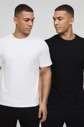 Herren Regular Fit 2er-Pack Basic Rundhals T-Shirts Mono Größe XL