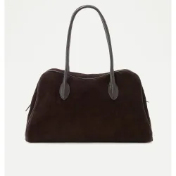 Bolso shopping de piel de serraje