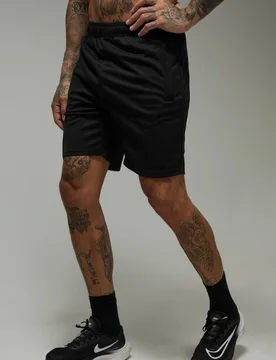 Herren Tall Man Active Zip-Taschen Stretch 7 Zoll Gym Short Black Größe Small - boohooMAN - FashionsVida
