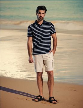 Sinsay - Pantaloncini cargo - panna