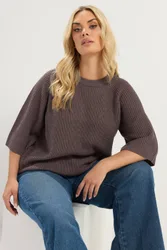 Knitted Jumper - Brown - Size: 30-32