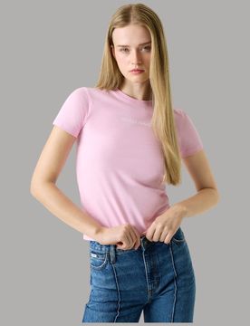 T-shirt Guess GJ Slim Cotone Organico con Logo Ricamato