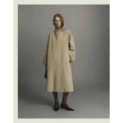 Trench largo liso de mujer