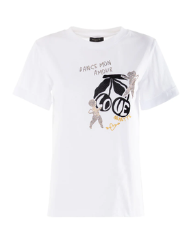 T-shirt con stampa donna bianca